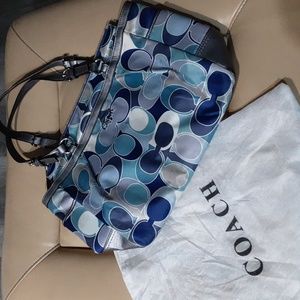 Mini Coach tote satin purse.